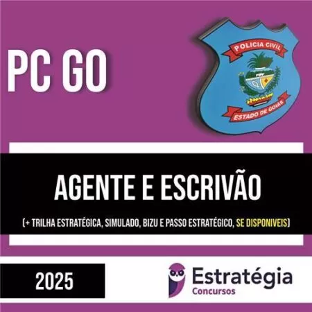 Rateio PC GO 2025 - Agente e Escrivão - ESTRATÉGIA