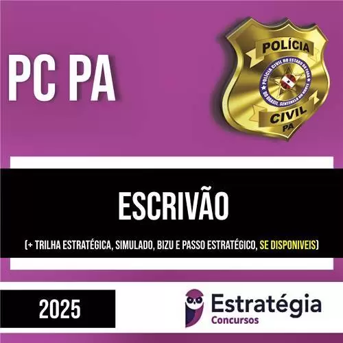 Rateio PC PA 2025 - Escrivão - ESTRATÉGIA Rateio PC PA 2025 - Escrivão - ESTRATÉGIA